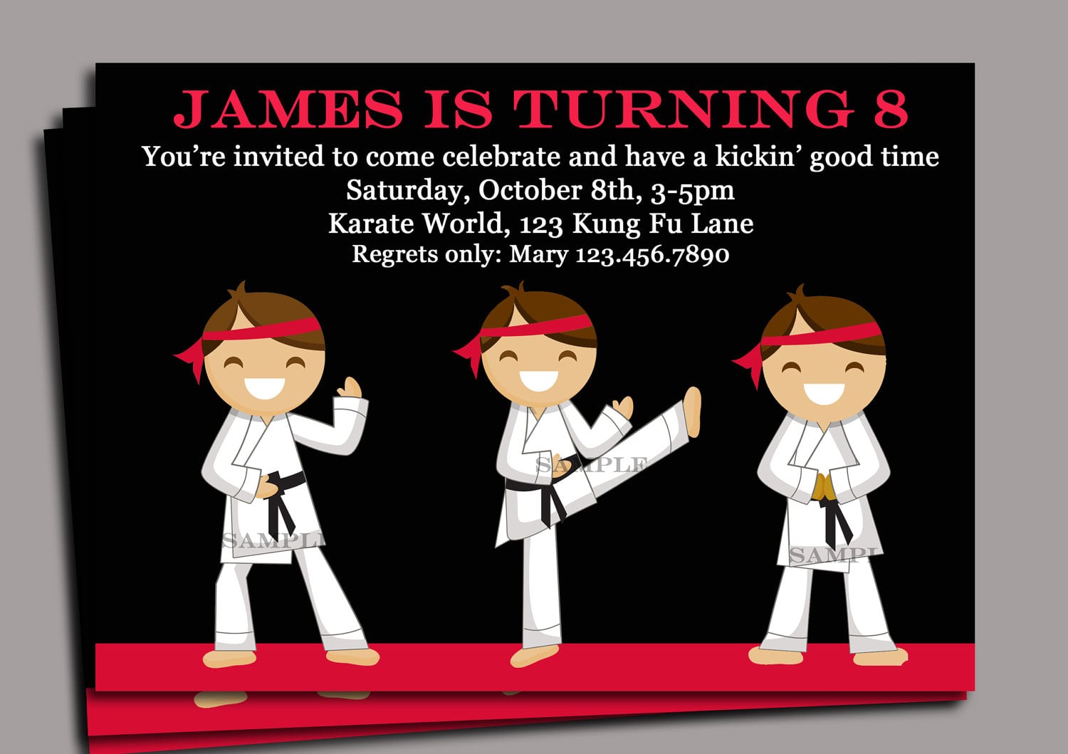 Karate Birthday Invitations For Kids â Bagvania Free Printable